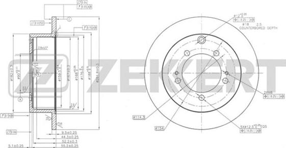 Zekkert BS-5513 - Kočioni disk www.molydon.hr