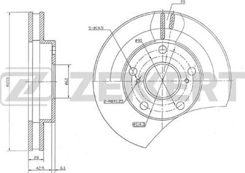 Zekkert BS-5512 - Kočioni disk www.molydon.hr