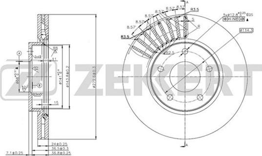 Zekkert BS-5589 - Kočioni disk www.molydon.hr