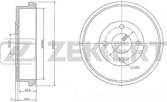 Zekkert BS-5533 - Bubanj kočnica www.molydon.hr