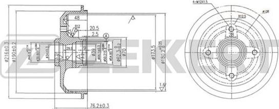 Zekkert BS-5576 - Bubanj kočnica www.molydon.hr