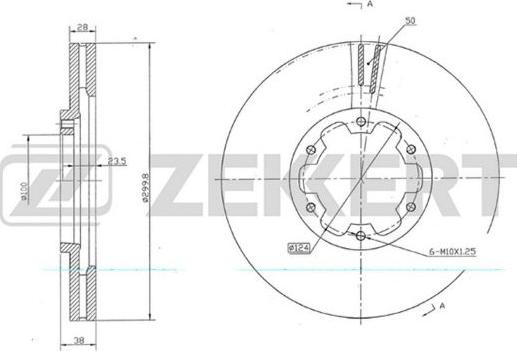 Zekkert BS-5696 - Kočioni disk www.molydon.hr