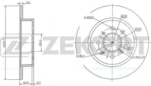 Zekkert BS-5690 - Kočioni disk www.molydon.hr