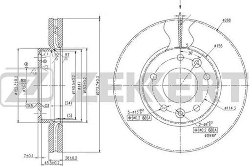 Zekkert BS-5691 - Kočioni disk www.molydon.hr