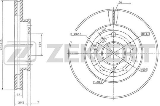 Zekkert BS-5698 - Kočioni disk www.molydon.hr