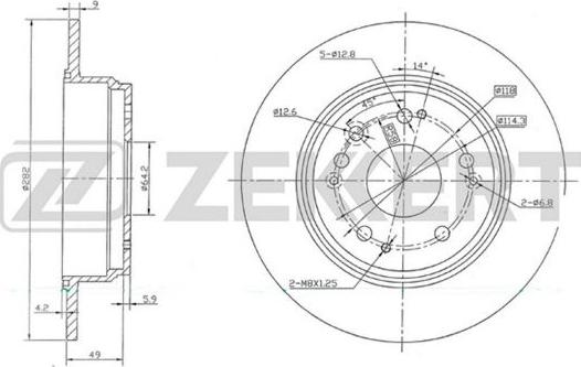 Zekkert BS-5644 - Kočioni disk www.molydon.hr