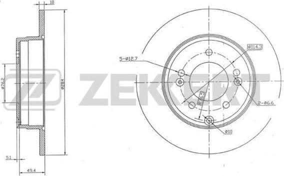 Zekkert BS-5640 - Kočioni disk www.molydon.hr