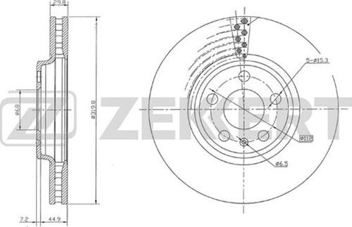 Zekkert BS-5641 - Kočioni disk www.molydon.hr