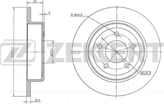 Zekkert BS-5654 - Kočioni disk www.molydon.hr