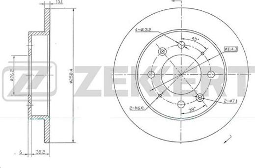 Zekkert BS-5651 - Kočioni disk www.molydon.hr