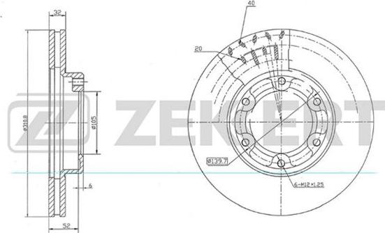 Zekkert BS-5658 - Kočioni disk www.molydon.hr