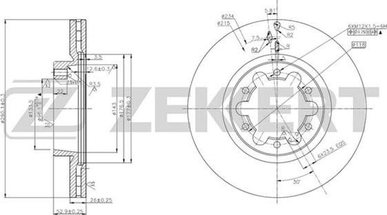 Zekkert BS-5653 - Kočioni disk www.molydon.hr