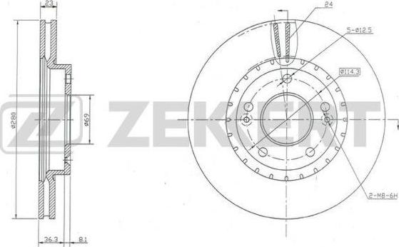 Zekkert BS-5657 - Kočioni disk www.molydon.hr