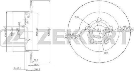 Zekkert BS-5665 - Kočioni disk www.molydon.hr