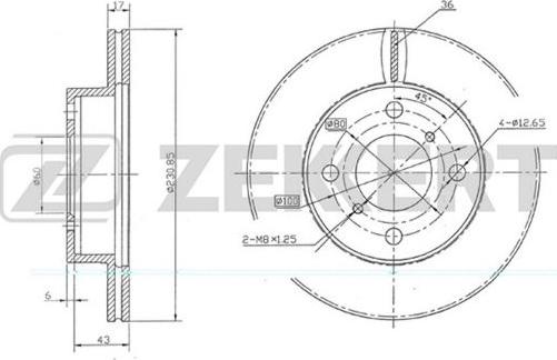 Zekkert BS-5660 - Kočioni disk www.molydon.hr