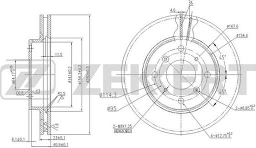 Zekkert BS-5661 - Kočioni disk www.molydon.hr