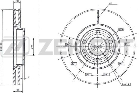 Zekkert BS-5605 - Kočioni disk www.molydon.hr