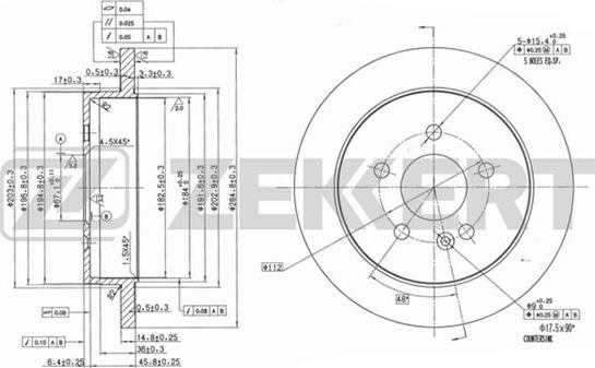 Zekkert BS-5606 - Kočioni disk www.molydon.hr