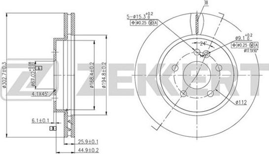 Zekkert BS-5601 - Kočioni disk www.molydon.hr