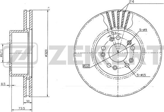 Zekkert BS-5602 - Kočioni disk www.molydon.hr