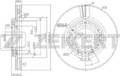 Zekkert BS-5607 - Kočioni disk www.molydon.hr