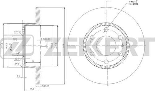 Zekkert BS-5619 - Kočioni disk www.molydon.hr