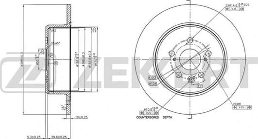 Zekkert BS-5615 - Kočioni disk www.molydon.hr