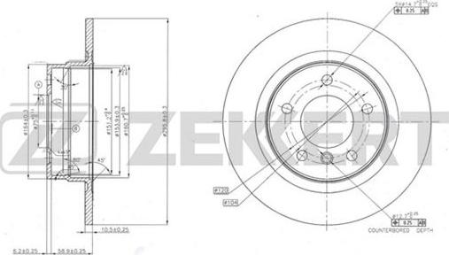 Zekkert BS-5616 - Kočioni disk www.molydon.hr