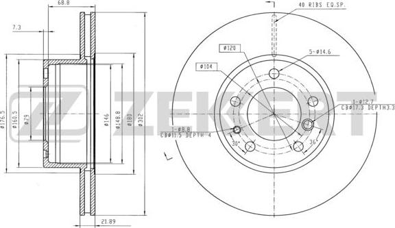 Zekkert BS-5611 - Kočioni disk www.molydon.hr