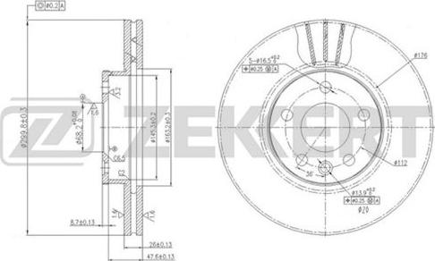 Zekkert BS-5612 - Kočioni disk www.molydon.hr