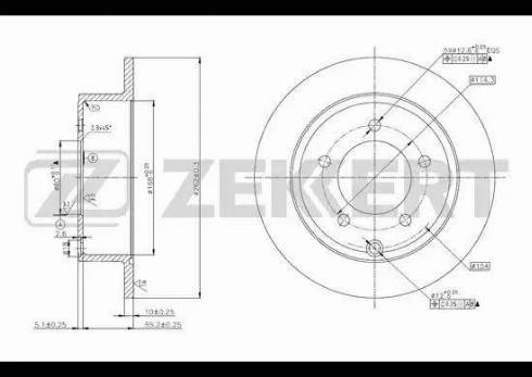 Zekkert BS-5617 - Kočioni disk www.molydon.hr