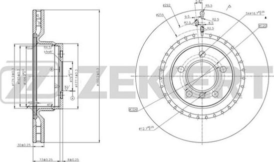 Zekkert BS-5689 - Kočioni disk www.molydon.hr