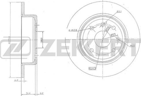 Zekkert BS-5684 - Kočioni disk www.molydon.hr