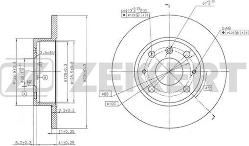 Zekkert BS-5685 - Kočioni disk www.molydon.hr