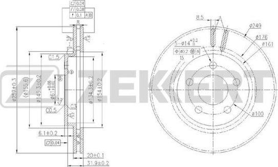 Zekkert BS-5681 - Kočioni disk www.molydon.hr