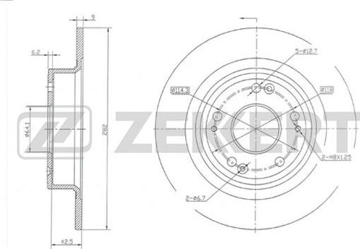 Zekkert BS-5683 - Kočioni disk www.molydon.hr