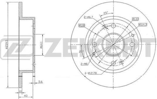 Zekkert BS-5682 - Kočioni disk www.molydon.hr