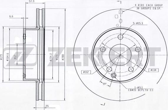 Zekkert BS-5639 - Kočioni disk www.molydon.hr