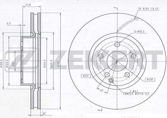 Zekkert BS-5638 - Kočioni disk www.molydon.hr