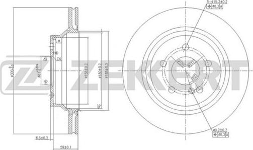 Zekkert BS-5633 - Kočioni disk www.molydon.hr