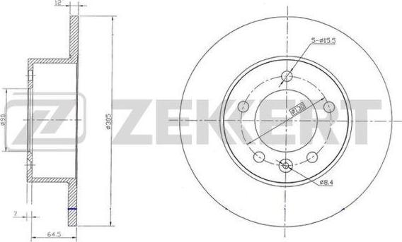 Zekkert BS-5632 - Kočioni disk www.molydon.hr