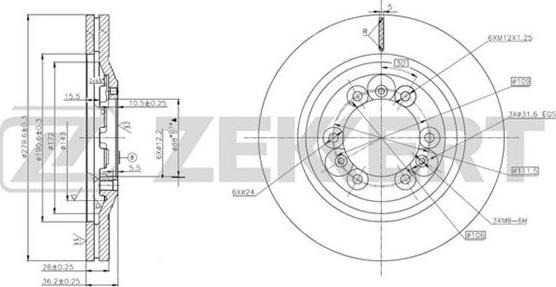 Zekkert BS-5671 - Kočioni disk www.molydon.hr