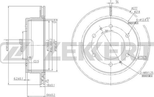 Zekkert BS-5673 - Kočioni disk www.molydon.hr