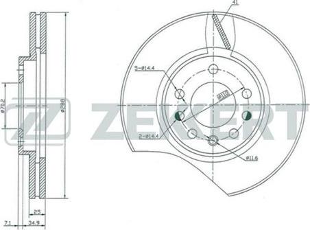 Zekkert BS-5099 - Kočioni disk www.molydon.hr