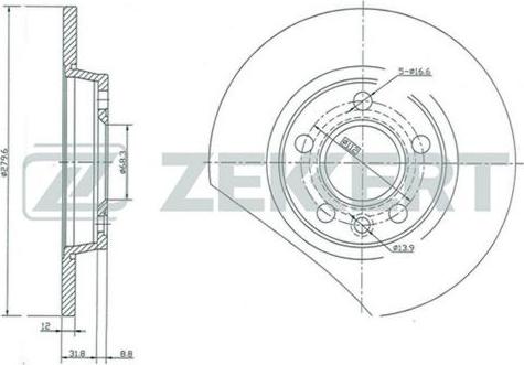 Zekkert BS-5094 - Kočioni disk www.molydon.hr