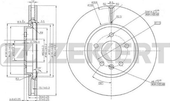 Zekkert BS-5049 - Kočioni disk www.molydon.hr