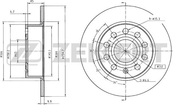 Zekkert BS-5044B - Kočioni disk www.molydon.hr