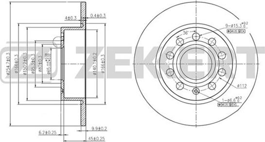 Zekkert BS-5044 - Kočioni disk www.molydon.hr