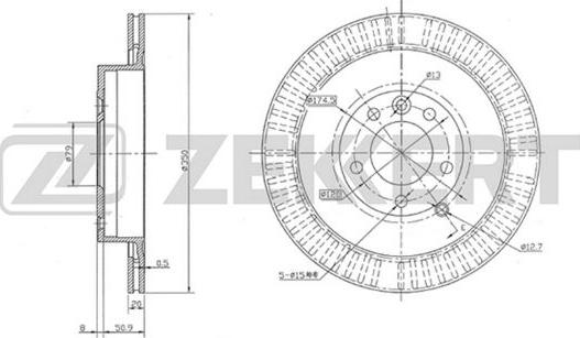 Zekkert BS-5046 - Kočioni disk www.molydon.hr