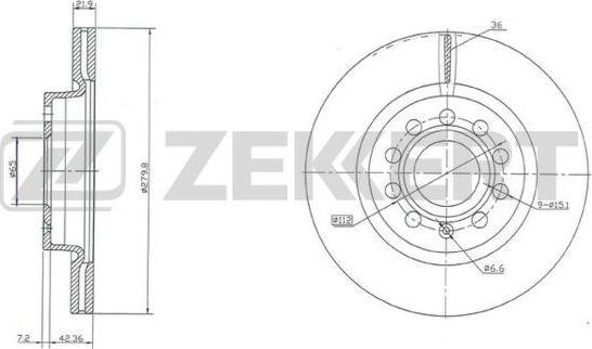 Zekkert BS-5041 - Kočioni disk www.molydon.hr